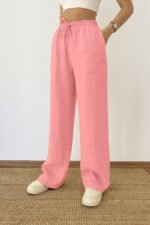 Pink Linen Pants