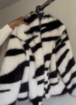 Premium Turkish Faux Fur Jacket – Zebra