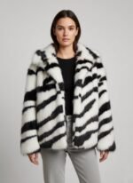 Premium Turkish Faux Fur Jacket – Zebra