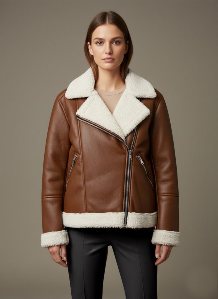 Leather jacket- Camel