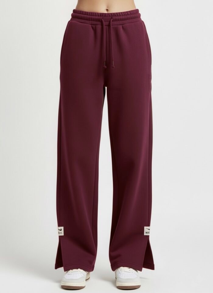 Relaxed Fit Sweatpants- Burgundy