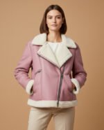 Leather Jacket- Pink