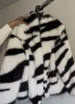 Premium Turkish Faux Fur Jacket – Zebra