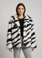 Premium Turkish Faux Fur Jacket – Zebra