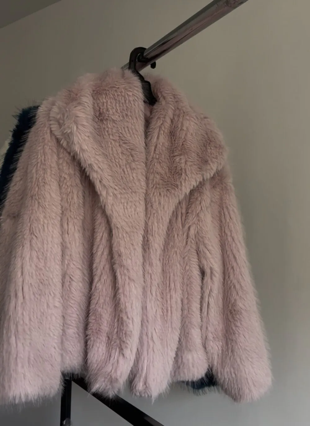 Premium Turkish Faux Fur Jacket – Powder pink