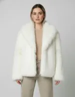 Premium Turkish Faux Fur Jacket – White