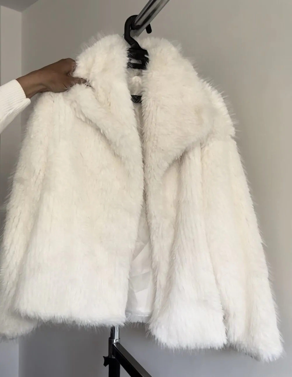 Premium Turkish Faux Fur Jacket – White