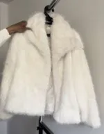Premium Turkish Faux Fur Jacket – White