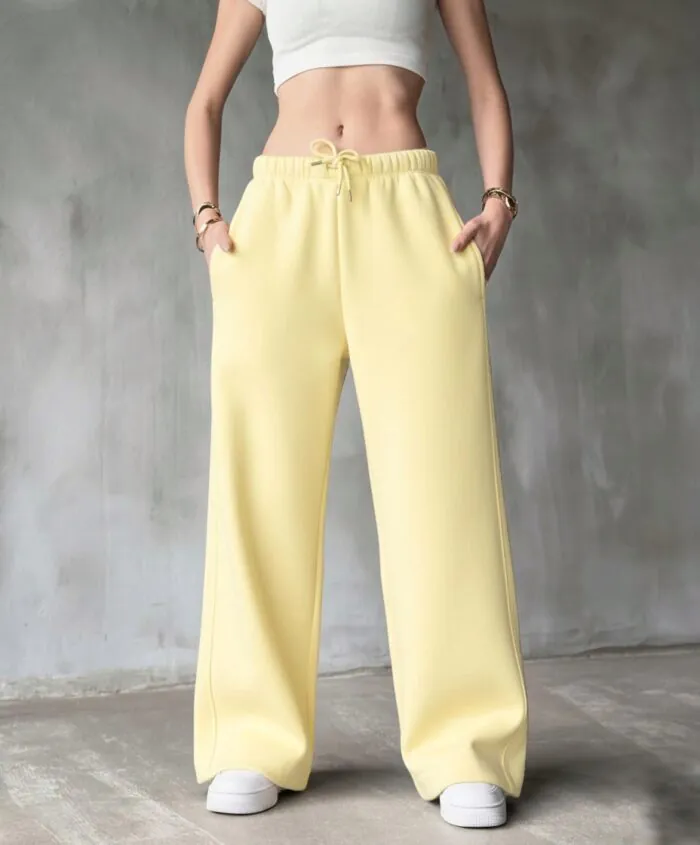 Oversized Sweatpants- Butter Yellow