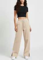 Relaxed Fit Sweatpants- Beige