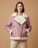 Leather Jacket- Pink