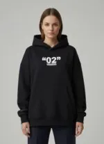 “02” City Oversized Hoodie- Black